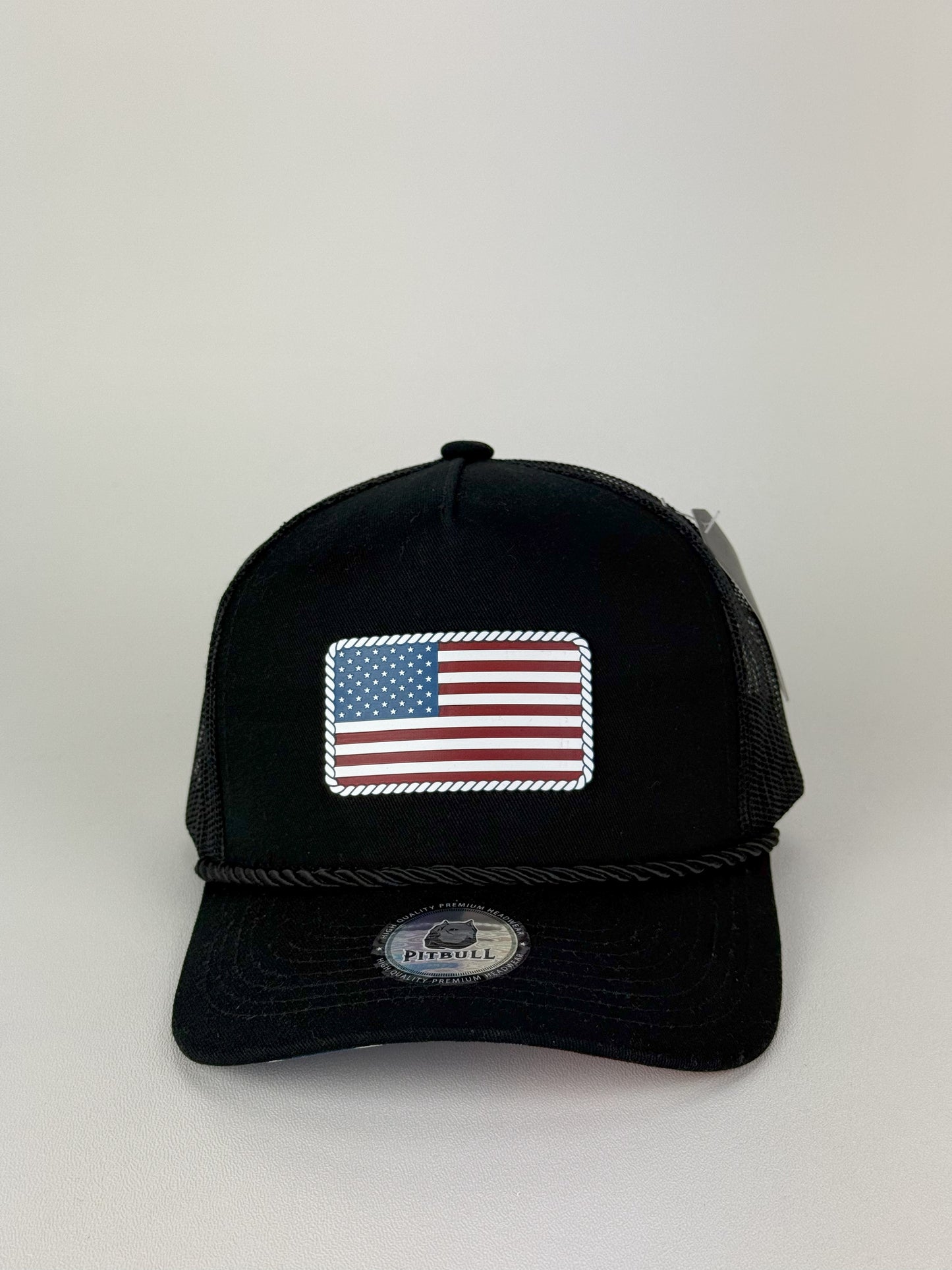 Patriotic USA Trucker Hat – Black Mesh Snapback