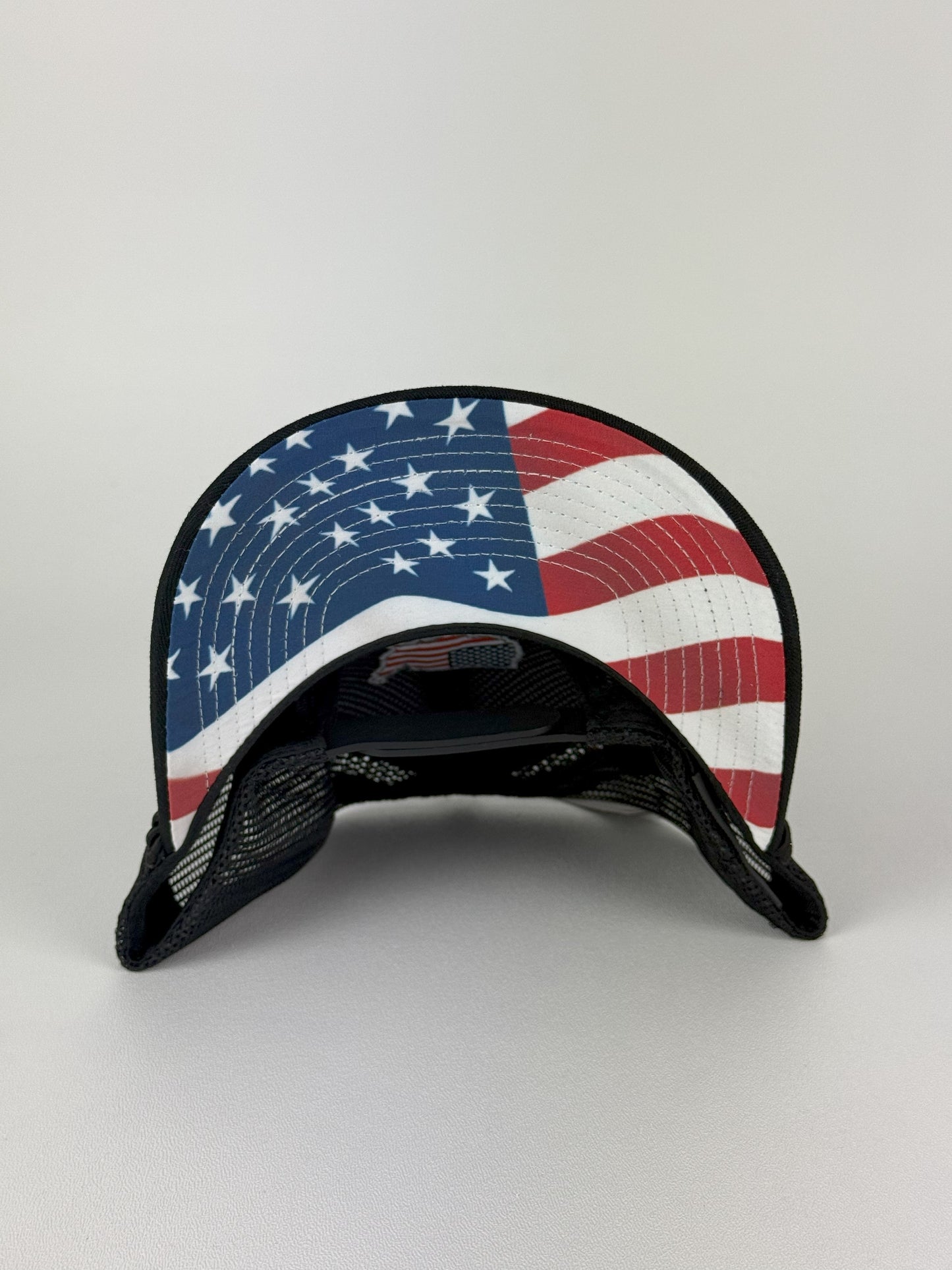 Patriotic USA Trucker Hat – Black Mesh Snapback