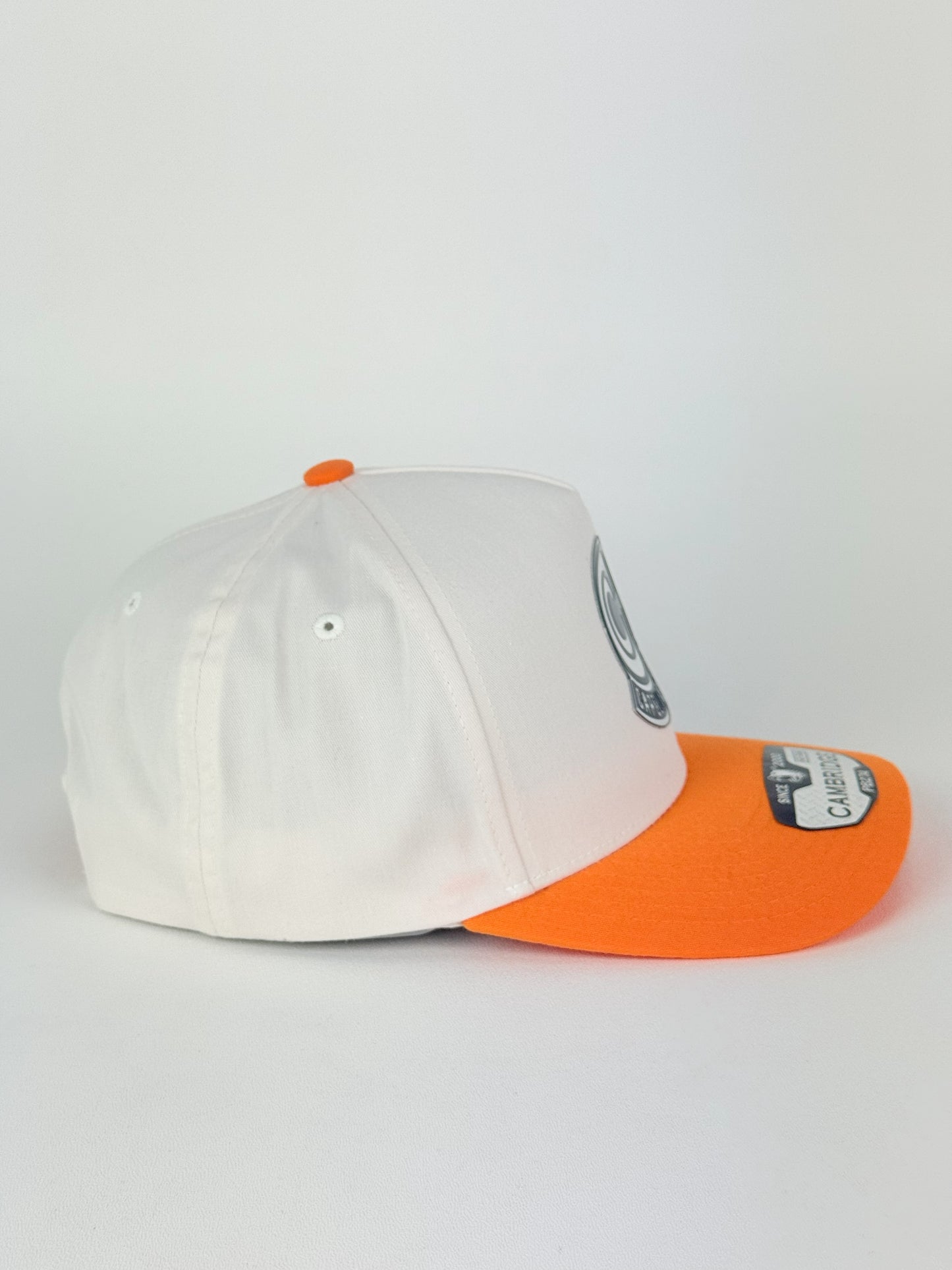 Goku Kanji Trucker Hat – High Frame (Cream/Orange)