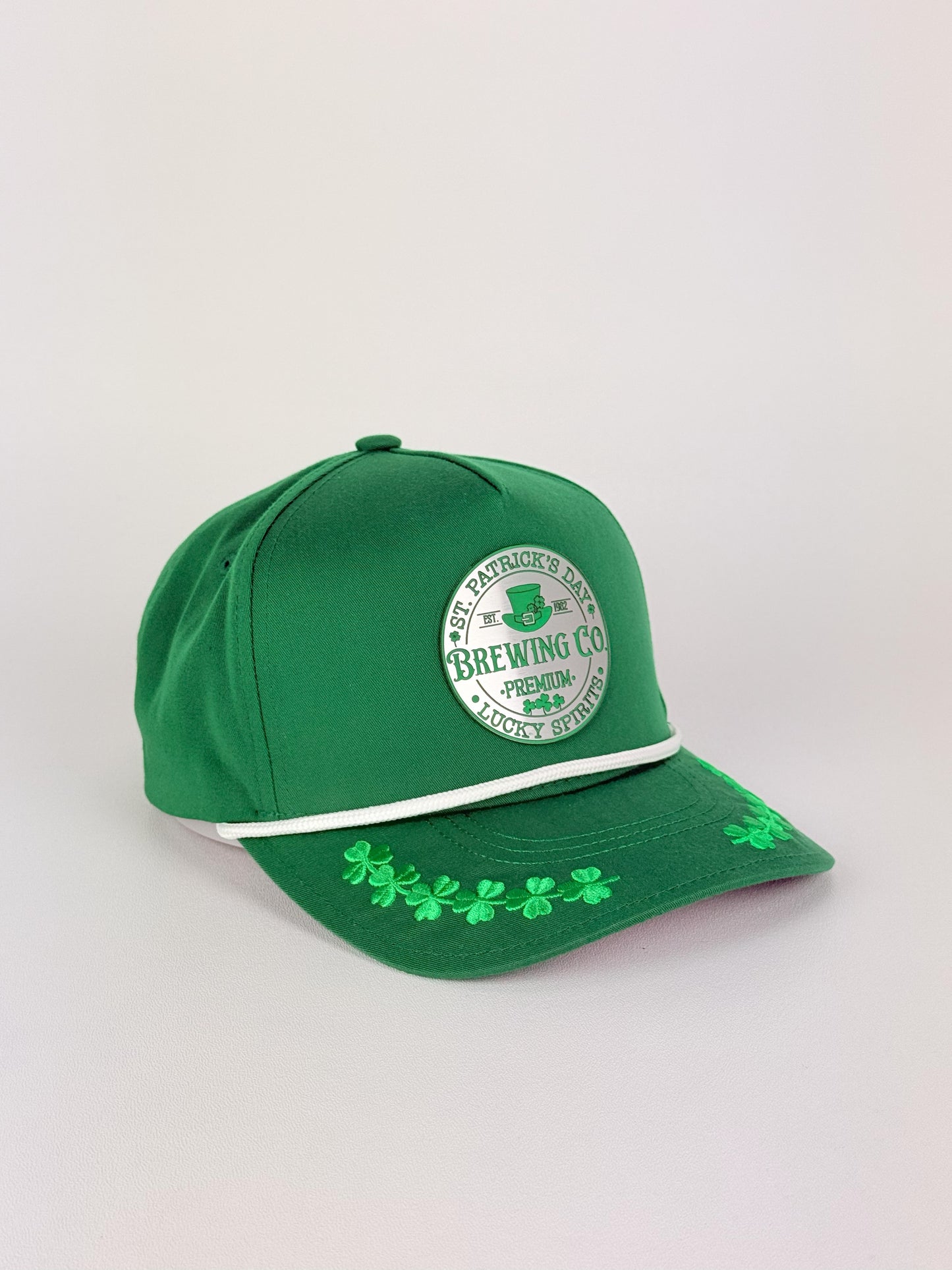 St. Patrick’s Day Clover Hat – Laser-Engraved Green Patch